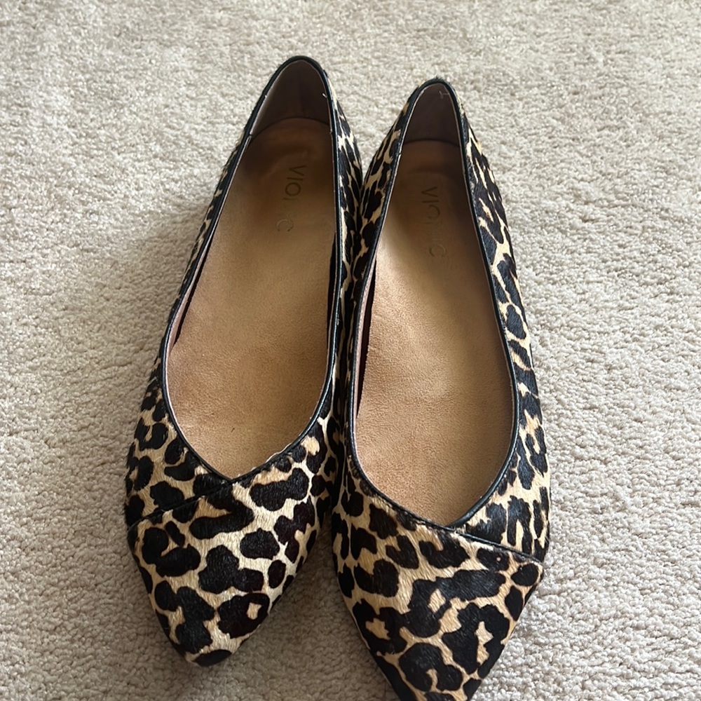 Vionic flats in animal print